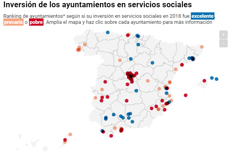 Mapa de los servicios sociales en España