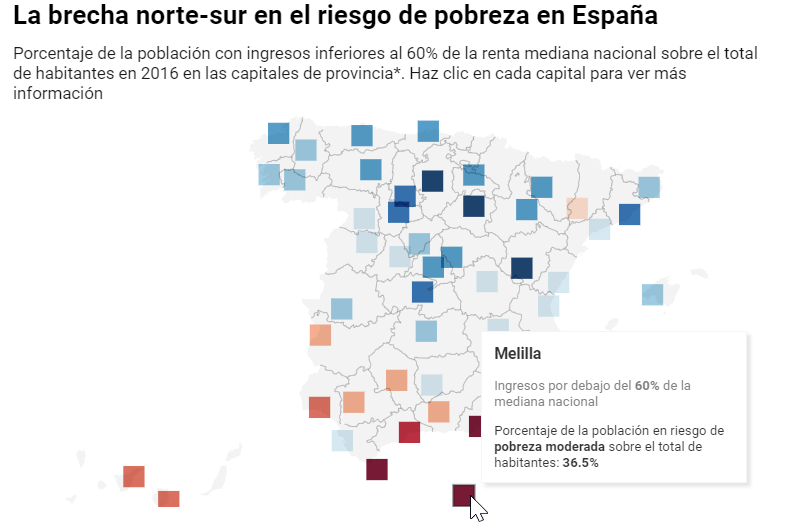 Capitales de provincia que tienen uno de cada cuatro habitantes en riesgo de pobreza