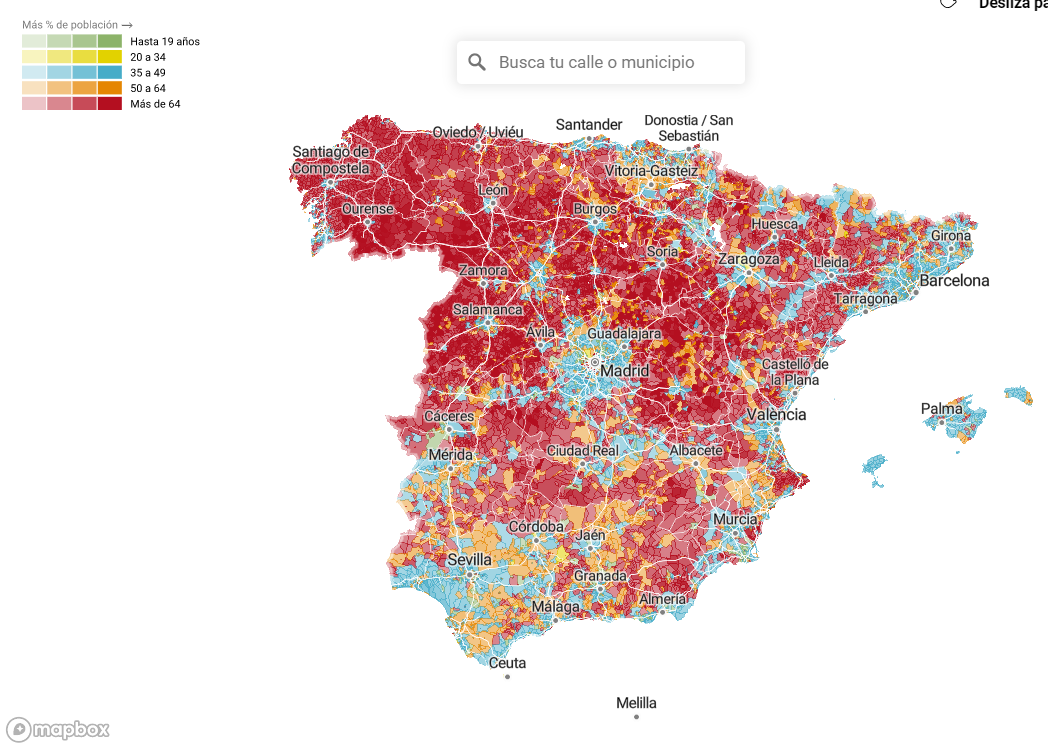 Radiografía de la población española: la brecha generacional, de origen y género, calle a calle